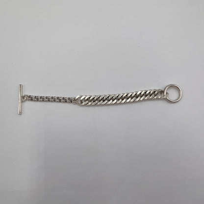 Bottega Veneta ボッテガヴェネタ シルバー アルジェントアンティークブレスレット サイズ:M【C4708-N】