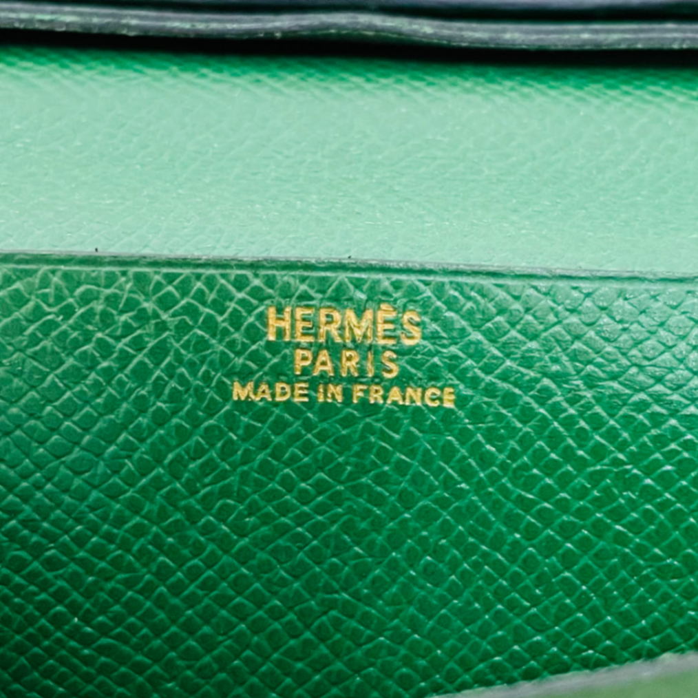 HERMES エルメス 長財布 二つ折り グリーン　【C201-C】
