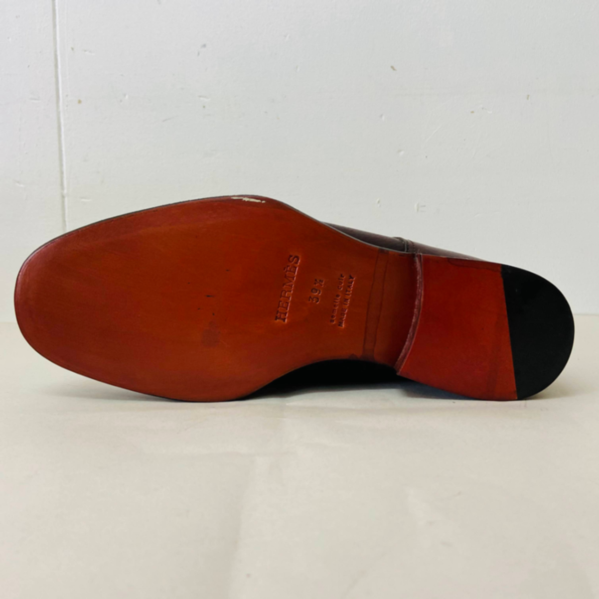保管品 HERMES エルメス ストラップ ショートブーツ メンズ 39 1/2  i19207