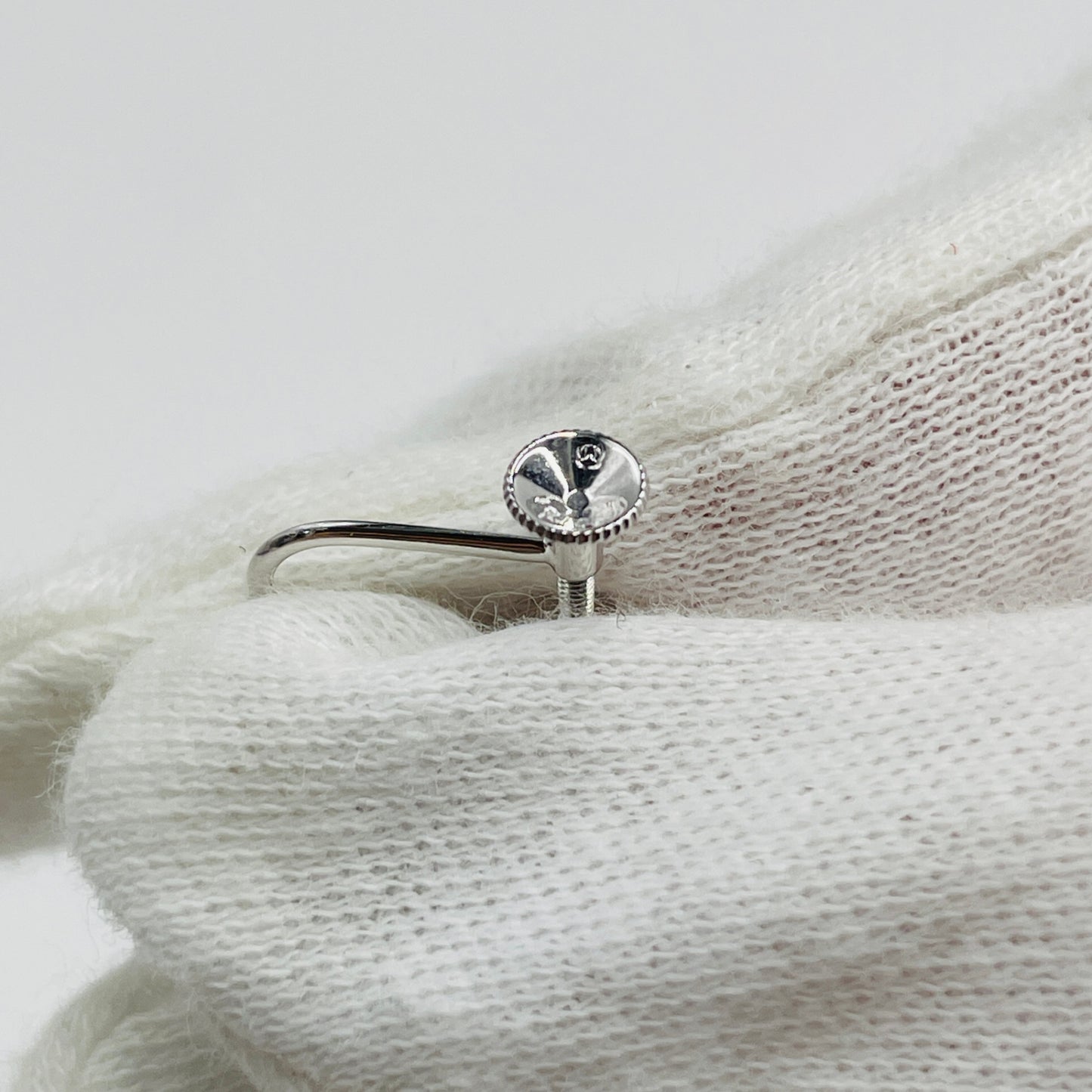 美品 MIKIMOTO ミキモト パール 真珠 ダイヤ イヤリング K18WG　【C4449-60】