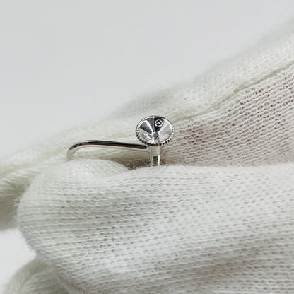 美品 MIKIMOTO ミキモト パール 真珠 ダイヤ イヤリング K18WG　【C4449-60】