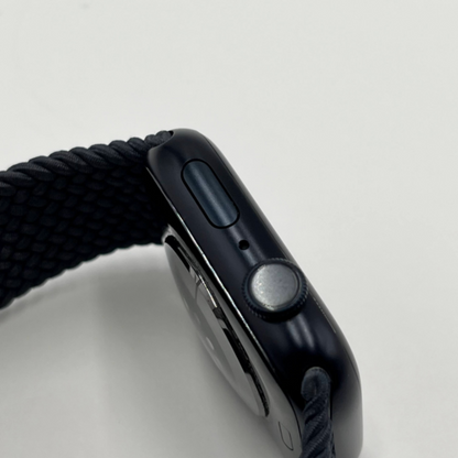 Apple Watch Series9 GPS 45mm ミッドナイトアルミニウムケース ブレイデッドソロループ 45mm サイズ7 MR9Q3J/A バッテリー最大容量100% 【C5387-C】
