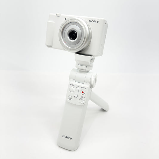 美品 SONY VLOGCAM ZV-1F ホワイト シューティンググリップキット【C8852-60】