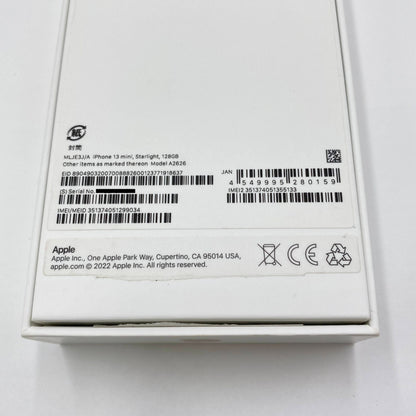 Apple iPhone 13 mini 128GB SIMフリー MLJE3J/A スターライト バッテリー最大容量82% 【C5231-C】