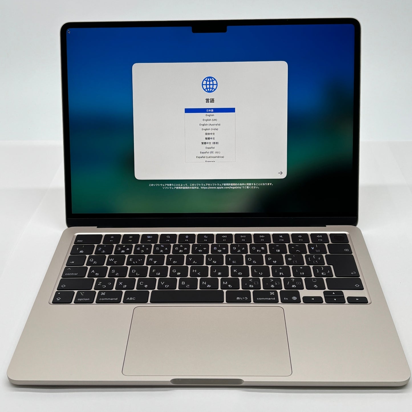 Apple MacBook Air 13インチ (Early 2025) Apple M4 10コア 16GB SSD 256GB スターライト MW0Y3J/A バッテリー最大容量100%【C6563-80】