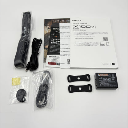 FUJIFILM X100VI ブラック シャッター回数約2,300枚 付属品完備【C5772-80】