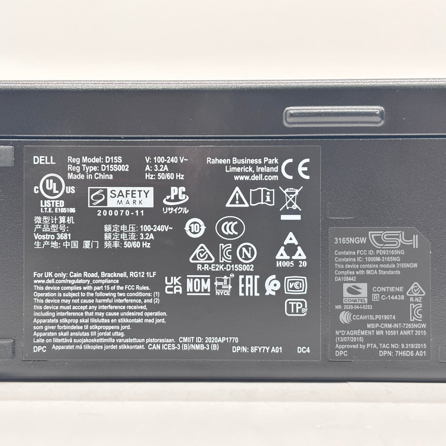 DELL Vostro 3681 D15S i3-10105 8GB SSD256GB   Windows11Pro【C7444-100】
