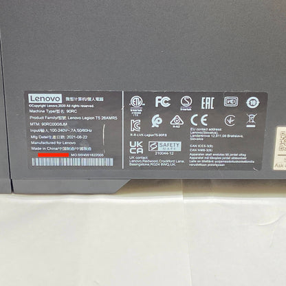 Lenovo Legion T5 26AMR5 Ryzen 7 5700G 16GB RTX 3070 SSD 512GB HDD 2TB 【C6438-140】