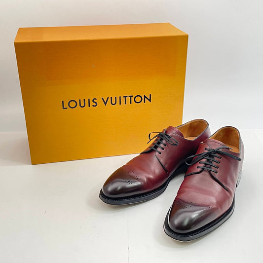 美品 LOUIS VUITTON ルイ ヴィトン ヴァンドームライン  ダービーシューズ メダリオン サイズ：7.5※約25.5～26【C6528-120】