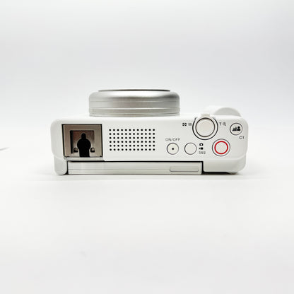 美品 SONY VLOGCAM ZV-1F ホワイト シューティンググリップキット【C8852-60】