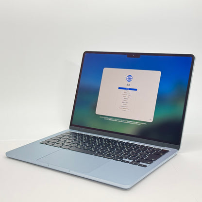 美品 Apple MacBook Air 13.6インチ M4 16GB 256GB Liquid Retinaディスプレイ MC6T4J/A スカイブルー バッテリー最大容量100%【C7447-80】