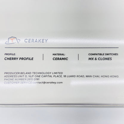 未開封 Cerakey セラミックキーキャップ ホワイト Profile mx & clones 【C4215-60】