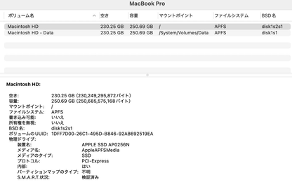 Apple MacBook Pro 13インチ 2020 i5 8GB 256GB 【C4599-80】