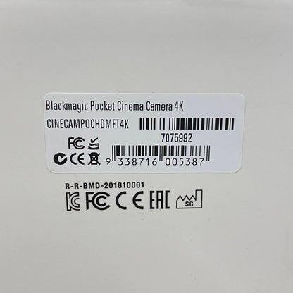 美品 Blackmagic design Pocket Cinema Camera 4K 【C3956】