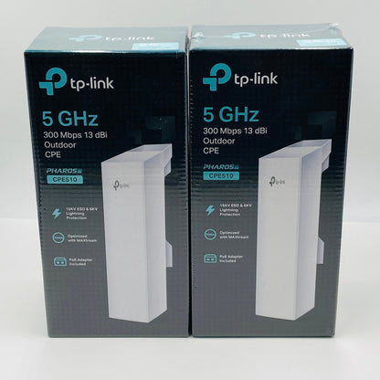 新品未開封 TP-Link CPE510 5GHz 300Mbps 13dBi OUTDOOR PHAROS 拠点間無線通信 2個セット 【C4309-100】