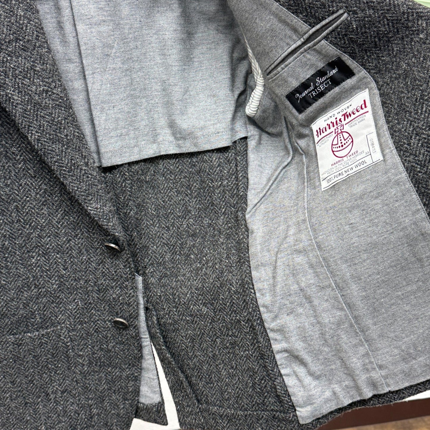 Journal Standard TRISECT ジャーナルスタンダード HARRIS TWEED テーラード ジャケット 3ピース セットアップ【C5744】