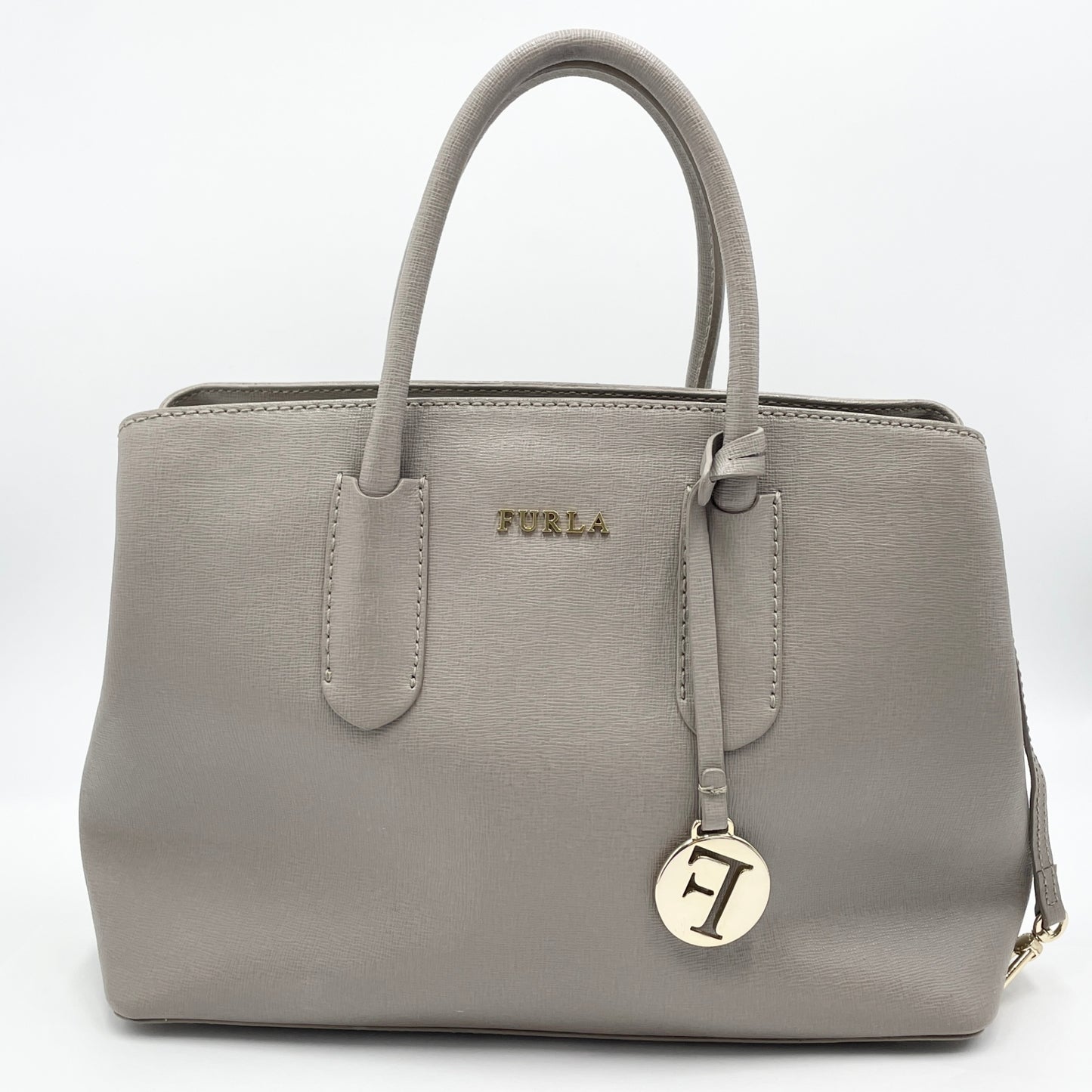 FURLA フルラ 2way トートバッグ ショルダーバッグ グレー　【C7993】