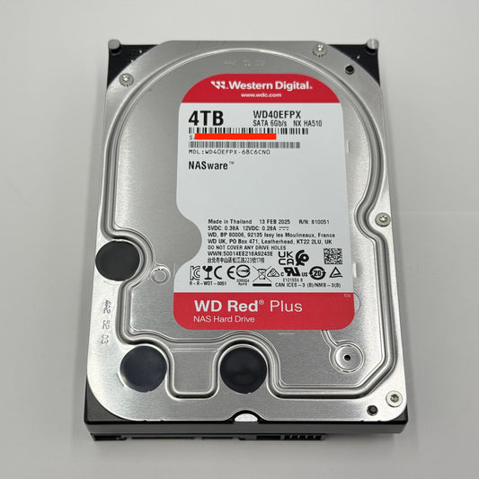 Western Digital WD Red Plus 4TB WD40EFPX NAS HDD【C7217-C】