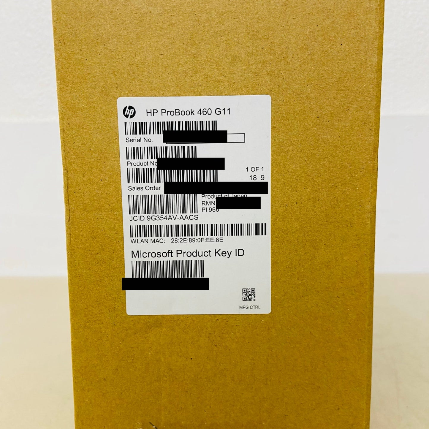 美品 HP ProBook 460 G11 16インチ Core Ultra 5 125U 8GB 256GB Windows 11 Home【C903-100】