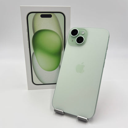 新品同様 美品 iPhone 15 128GB SIMフリー MTMM3J/A グリーン バッテリー最大容量93%【C5346-C】