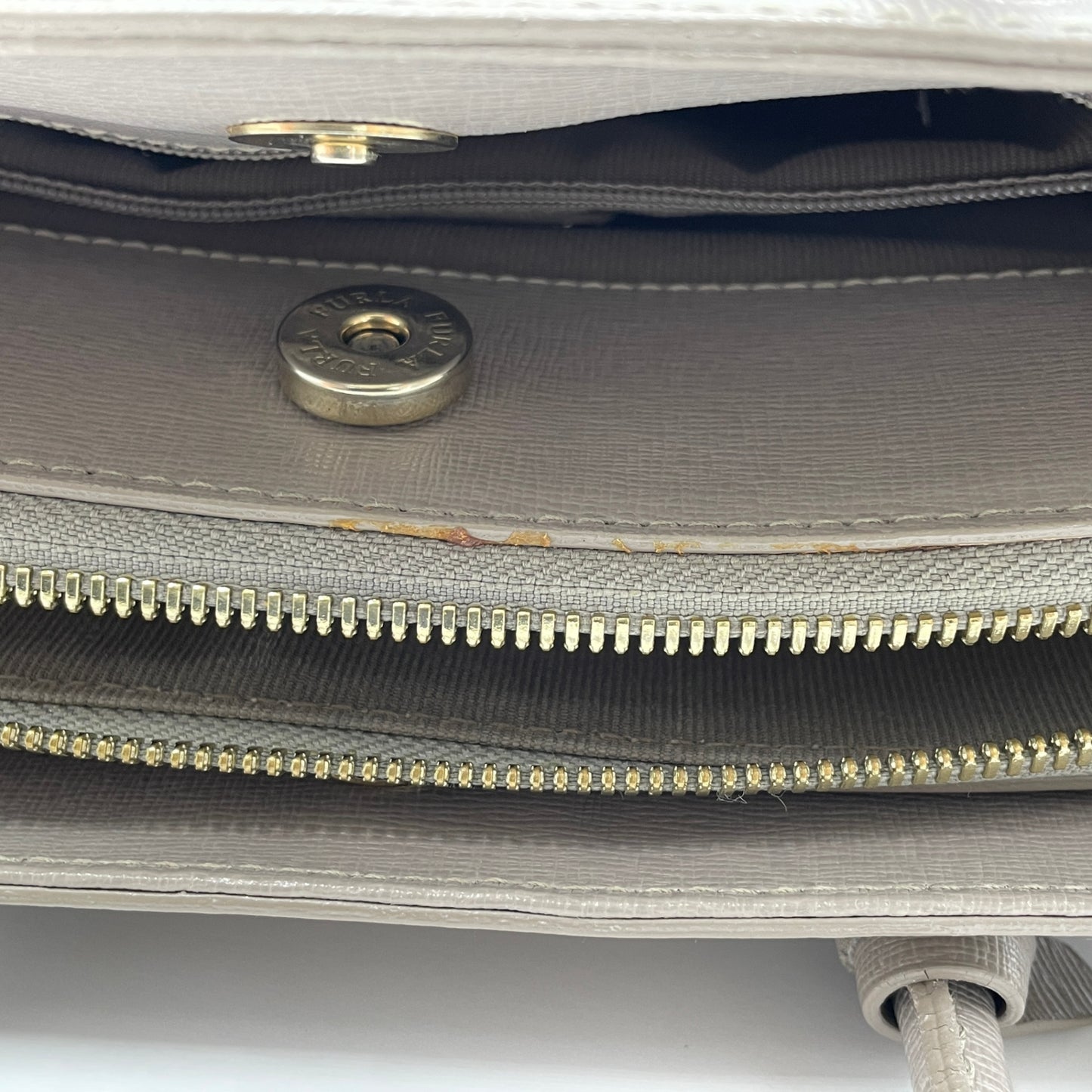 FURLA フルラ 2way トートバッグ ショルダーバッグ グレー　【C7993】