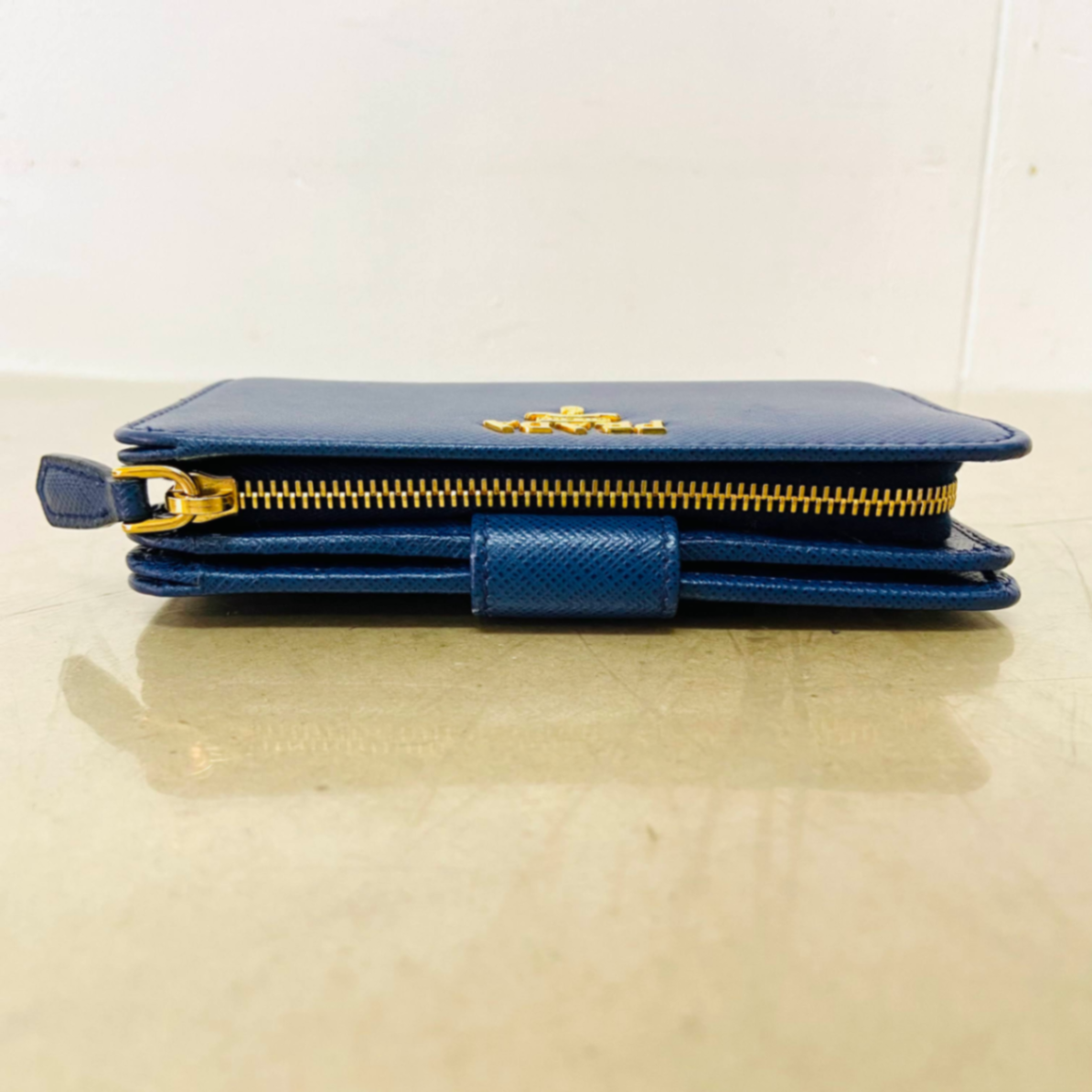 PRADA プラダ サフィアーノ 1ML225 BLUETTE 二つ折り財布 【C44-60】