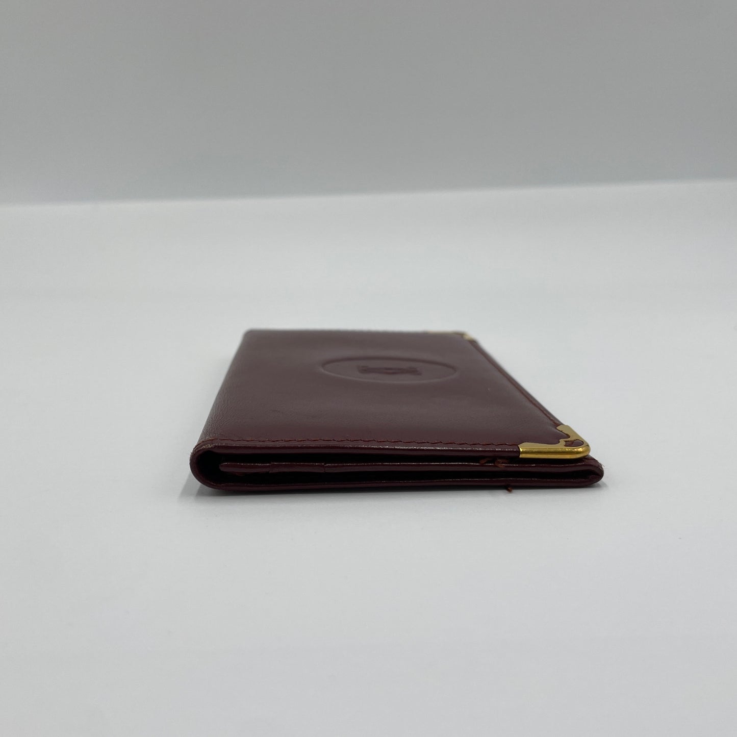 カルティエ ヴィンテージ マストライン カード パスケース 名刺入れ C2ロゴ レザー ボルドー Cartier【C3704-N】
