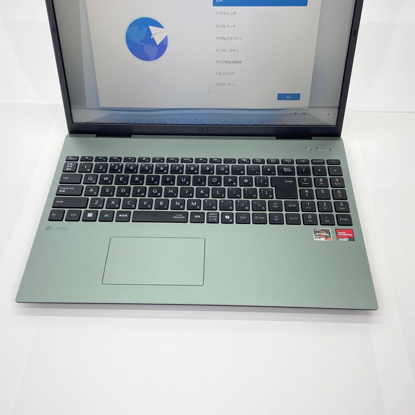 美品 NEC LAVIE N16 N1675/JAE PC-N1675JAE-E5 オリーブグリーン 16インチ Ryzen7 7735U 16GBメモリ 512GBSSD Windows11 Homeバッテリー最大容量100%【C5331-100】