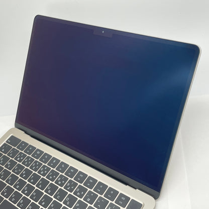MacBook Air 13.6-inch M2 2022 8コアCPU 8コアGPU 8GB 256GB MLY13J/A バッテリー最大容量90% スターライト 付属品完備【C6525-80】