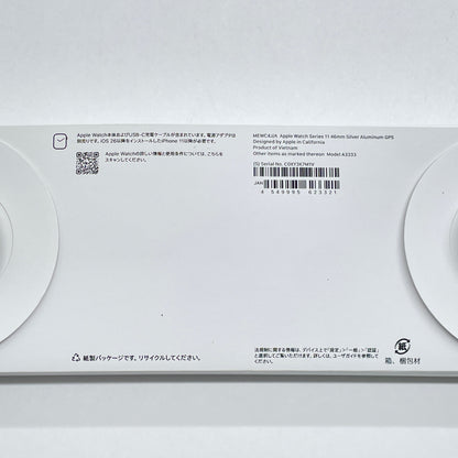Apple Watch Series 11 46mm GPS シルバーアルミニウム MEWC4J/A バッテリー最大容量100% スポーツバンド【C7012-60】