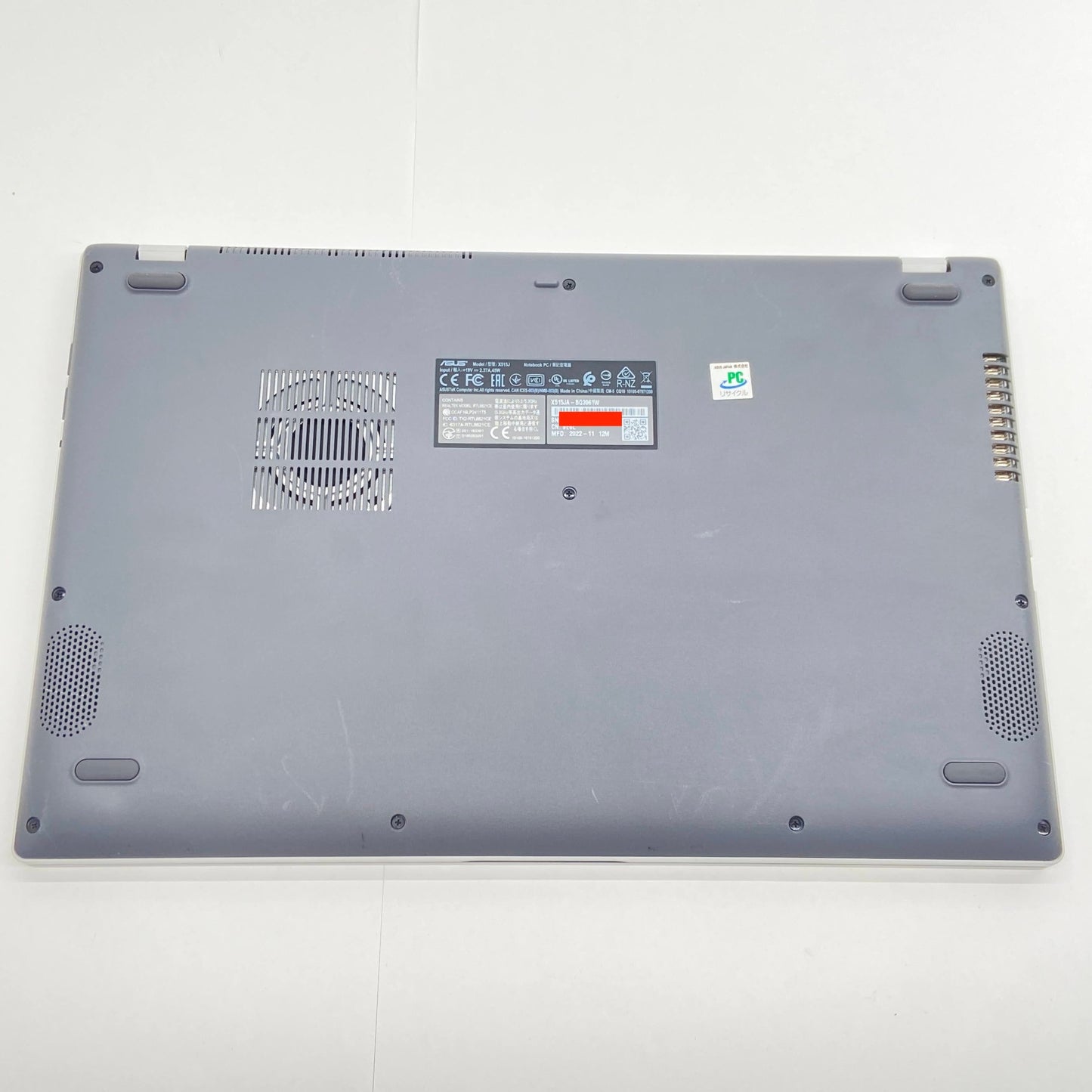 ASUS X515JA-BQ3061W i5-1035G1 8GB SSD 512GB Winodows 11Home バッテリー最大容量89%【C6208-80】