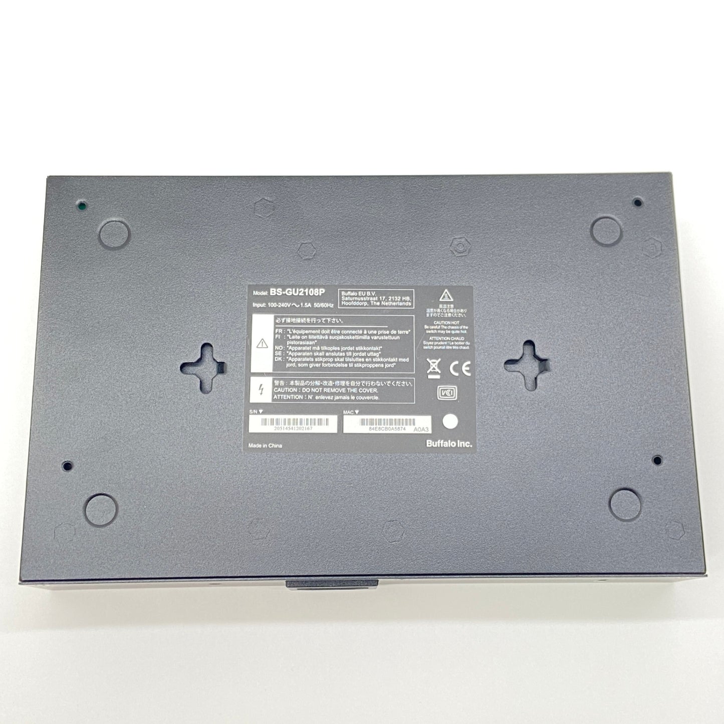 未使用 BUFFALO レイヤー2 Giga PoE スマートスイッチ 8ポート BS-GS2008P 【C6603-80】