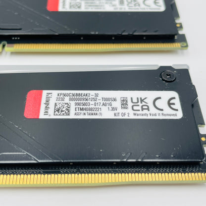 キングストンテクノロジー Kingston FURY デスクトップPC用メモリ DDR5 AM5 AMD EXPO認定 6000MT/秒 16GB×2枚 Kingston FURY Beast ビースト RGB AM5 CL36 KF560C36BBEAK2-32 【C4687-N】