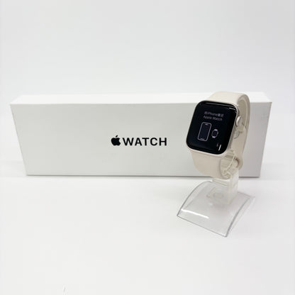 Apple Watch  SE 第2世代 GPS 40mm スターライト MXEE3J/A スポーツバンド バッテリー最大容量98% 【C8798-C】