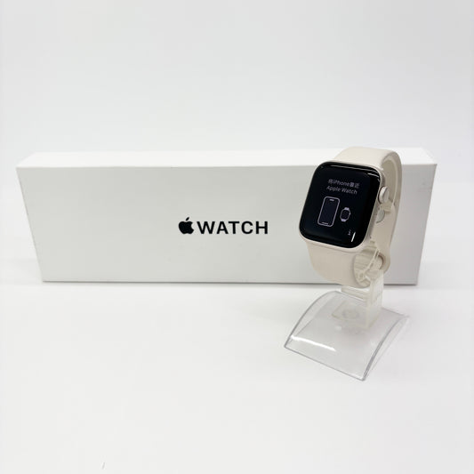Apple Watch  SE 第2世代 GPS 40mm スターライト MXEE3J/A スポーツバンド バッテリー最大容量98% 【C8798-C】