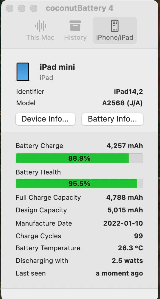 美品 Apple iPad mini 第6世代 セルラー SIMフリー 256GB スペースグレイ MK8F3J/A バッテリー最大容量95%【C4165-60】