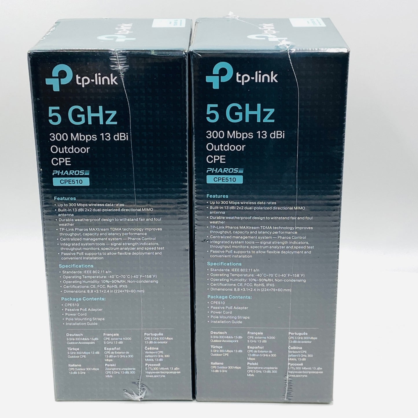 新品未開封 TP-Link CPE510 5GHz 300Mbps 13dBi OUTDOOR PHAROS 拠点間無線通信 2個セット 【C4309-100】