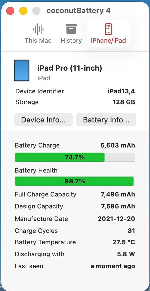 美品 iPad Pro 11インチ 第3世代 Wi-Fi 128GB M1 2021年モデル MHQR3J/A スペースグレイ バッテリー最大容量98%【C7495-80】
