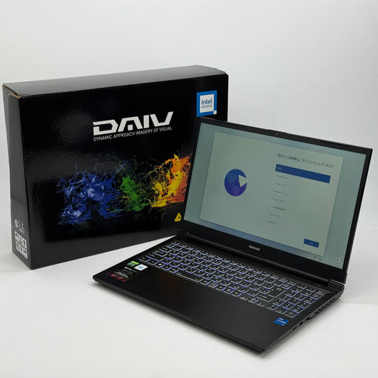 mouse DAIV 5N-MA 22095N-ADLABW11-MA 15.6型 i7 12700H 32GB SSD512GB M.2 SSD RTX 3060 Windows11Home 【C7045-100】