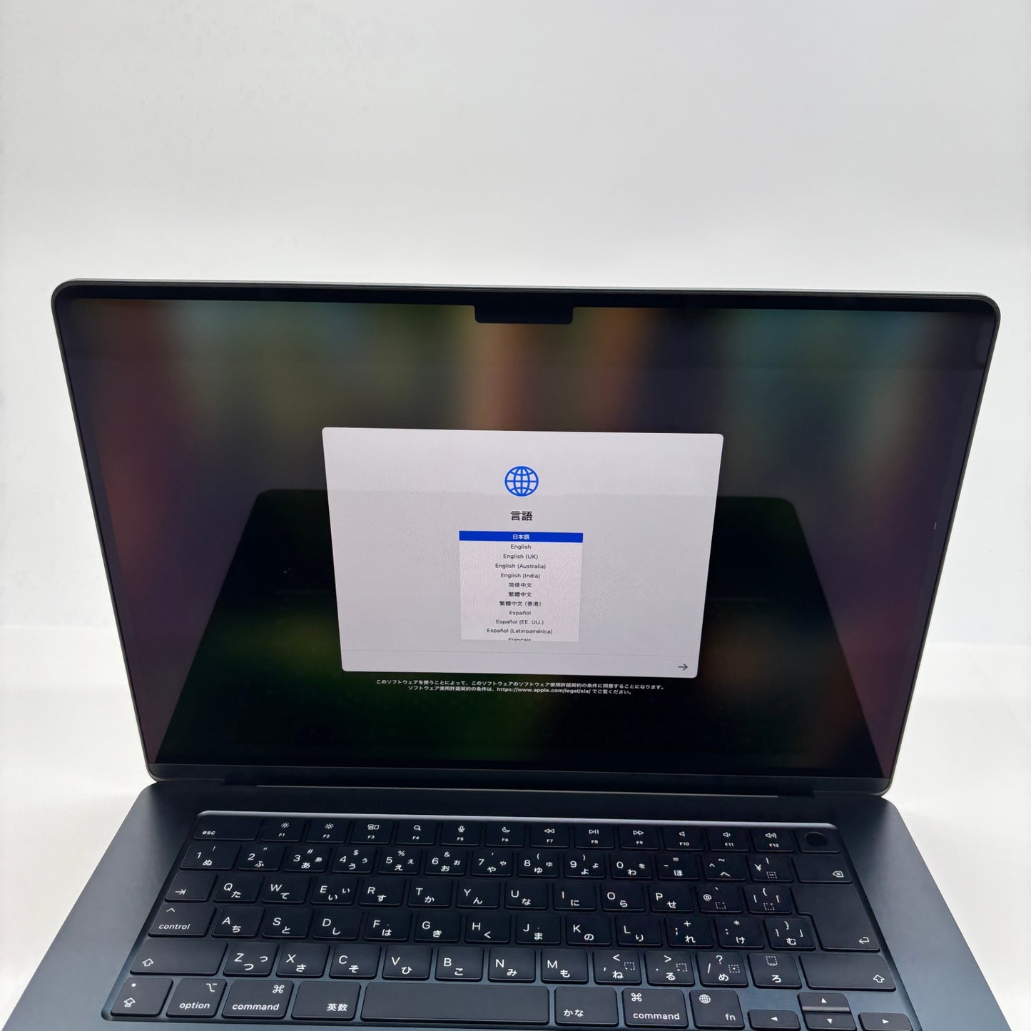 美品 MacBook Air 15インチ (Early 2024) Apple M3 8コア/16GB/SSD 512GB ミッドナイト MXD43J/A バッテリー最大容量94%【C6261-80】
