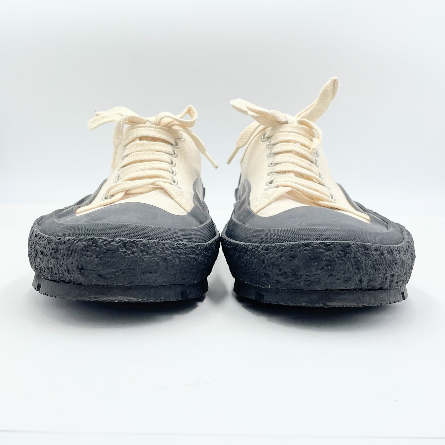 ジルサンダー JIL SANDER スニーカー ローカット レースアップ キャンバス シューズ メンズ 40 アイボリー【C7005-80】