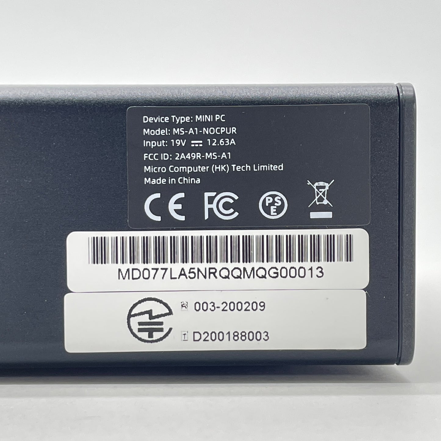 美品 MINIS FORUM MS-A1-NOCPUR ベアボーンキット ミニワークステーション【C7962-80】