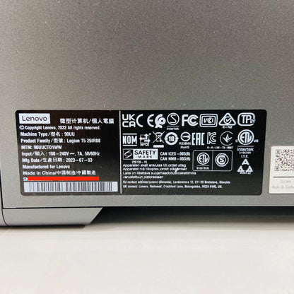 美品 Lenovo Legion Tower 5i Gen 8 T5 26ILB8  i5 13400F 16GB SSD 512GB RTX 3060 キーボード、マウス付き 【C5015-140】