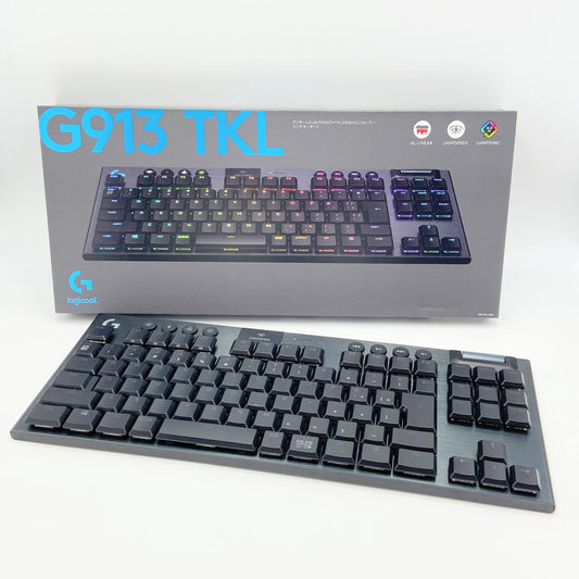 ロジクールG913 テンキーレスワイヤレスRGBゲーミングキーボード(リニア) G913-TKL-LNBK	【C6139-80】
