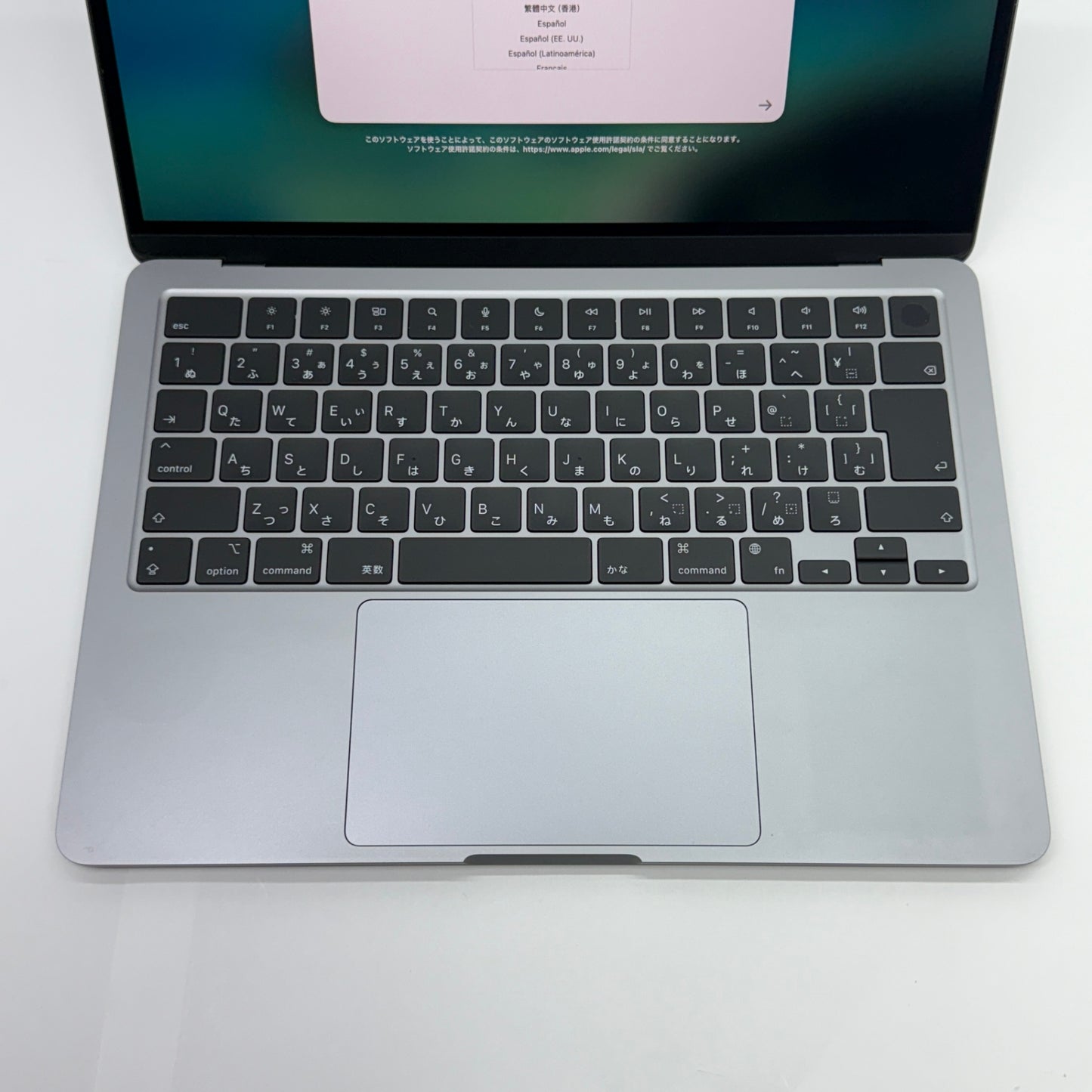 MacBook Air Liquid Retina 13.6インチ (Mid 2022) Apple M2 8コア 8GB SSD 256GB スペースグレイ MLXW3J/A バッテリー最大容量100%【C5244-80】