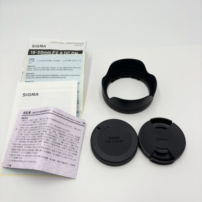 美品 SIGMA 18-50mm F2.8 DC DN ソニーEマウント【C7831-60】