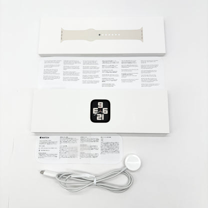 Apple Watch  SE 第2世代 GPS 40mm スターライト MXEE3J/A スポーツバンド バッテリー最大容量98% 【C8798-C】