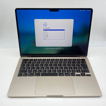 美品 Apple MacBook Air 13インチ M4 2025 MW0Y3J/A 16GB SSD 256GB スターライト 充放電回数5回 バッテリー最大容量100% 【C5517-80】