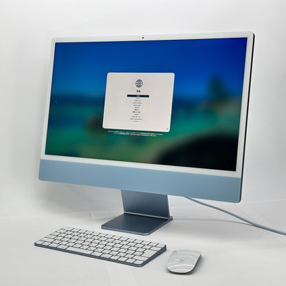美品 iMac Retina 4.5K 24インチ 2021 M1 8GB SSD 256GB MJV93J/A ブルー 【C8573-140】