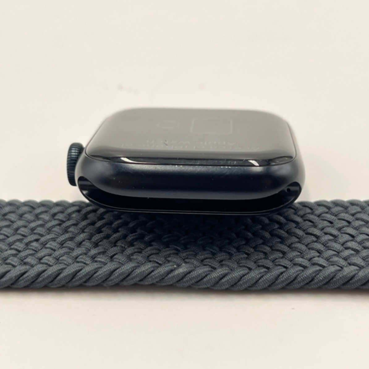 Apple Watch Series9 GPS 45mm ミッドナイトアルミニウムケース ブレイデッドソロループ 45mm サイズ7 MR9Q3J/A バッテリー最大容量100% 【C5387-C】